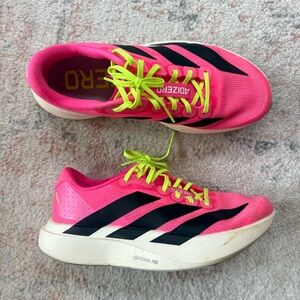 Adidas Pink Adizero Evo SL Running Shoes Sz 8